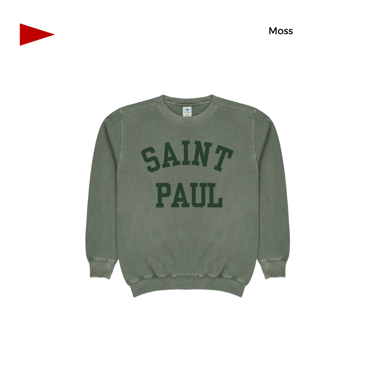 Embroidered St. Paul Moss w/ Green Lettering