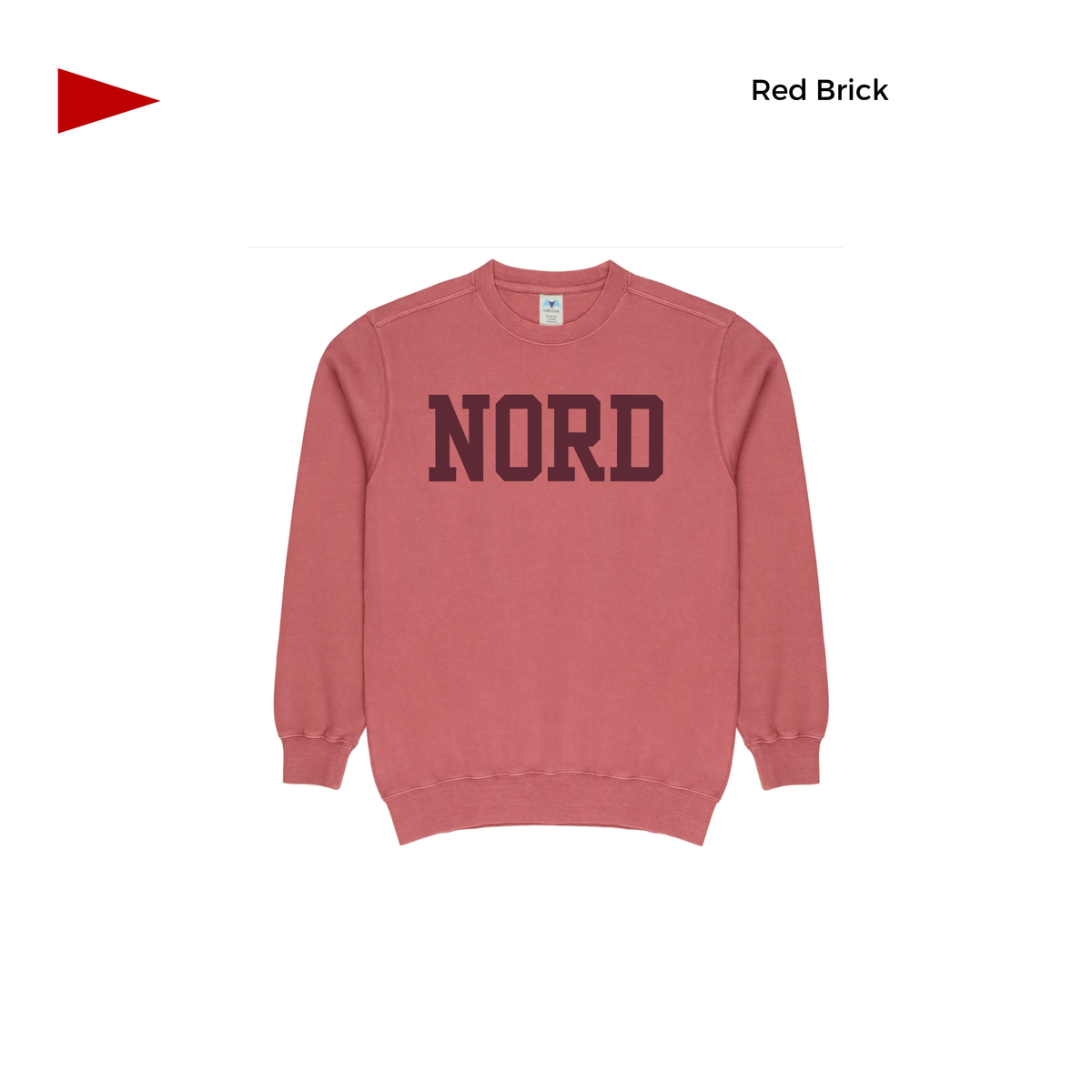 Brick Embroidered NORD crew