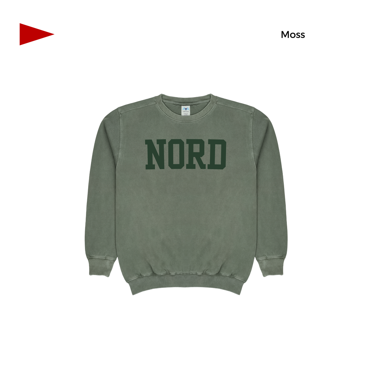 Moss Embroidered NORD crew