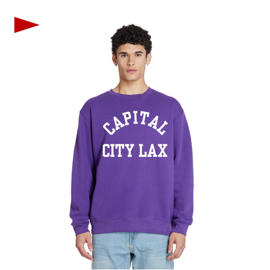 Saintly x Capital City Lax - Embroidered Purple Crew