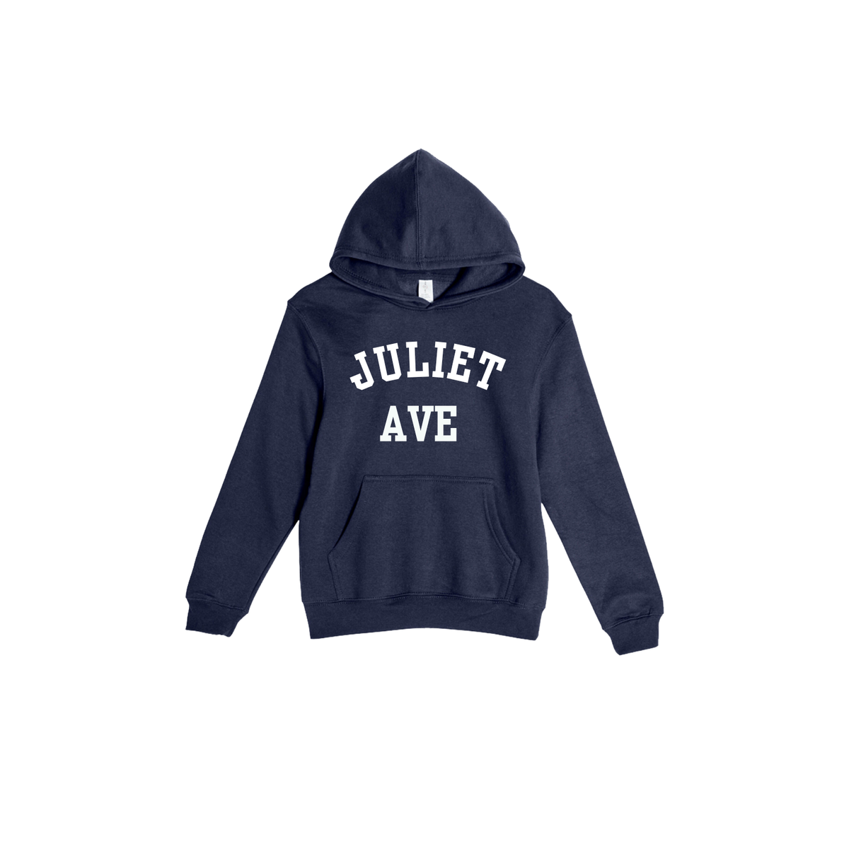 True Navy Embroidered Juliet Hood - Kiddo