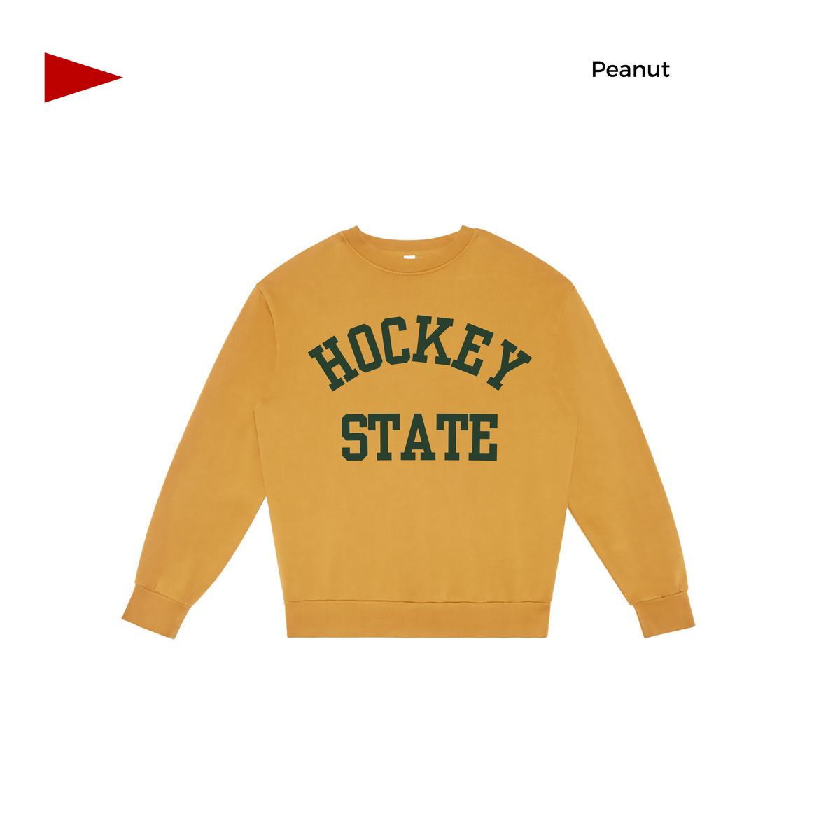 Peanut Embroidered Hockey State crew