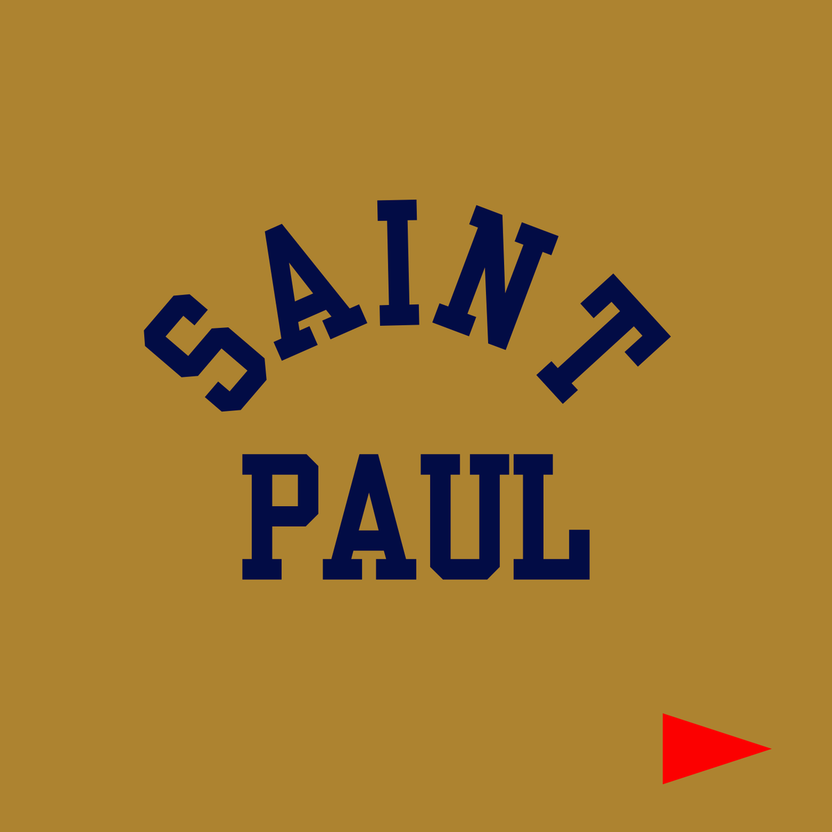 Embroidered St. Paul Peanut w/ Navy Lettering